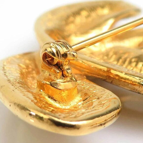 CHANEL CC Logo Brooch Gold Metal - - Picture 7 of 11